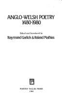 Tapa de Anglo-Welsh poetry, 1480-1980