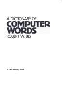 Tapa de A dictionary of computer words