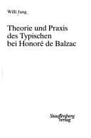 Tapa de Theorie und Praxis des Typischen bei Honoré de Balzac