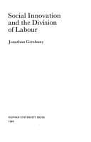 Tapa de Social innovation and the division of labour