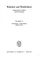 Tapa de Wahrheit und Wirklichkeit