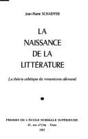Tapa de La naissance de la littérature