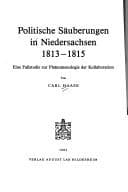 Tapa de Politische Säuberungen in Niedersachsen 1813-1815