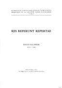 Tapa de Res referunt repertae