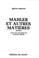 Tapa de Mahler et autres matières