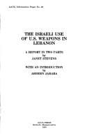 Tapa de The Israeli use of U.S. weapons in Lebanon