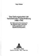 Tapa de Das Gattungssystem der französischen Frühaufklärung (1680-1750)