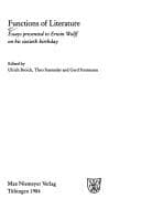 Tapa de Functions of literature