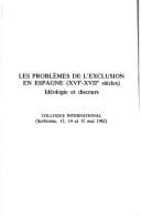 Tapa de Les Problèmes de l'exclusion en Espagne, XVIe-XVIIe siècles