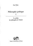 Tapa de Philosophie politique