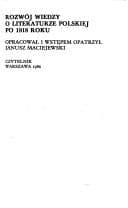 Tapa de Rozwój wiedzy o literaturze polskiej po 1918 roku