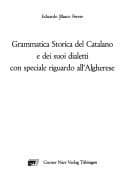 Tapa de Grammatica storica del catalano e dei suoi dialetti con speciale riguardo all'algherese