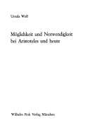 Tapa de Möglichkeit und Notwendigkeit bei Aristoteles undheute