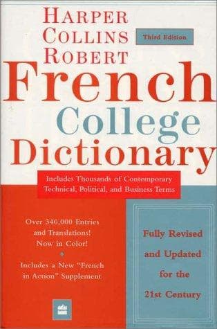 Tapa de Harper Collins Robert French College Dictionary