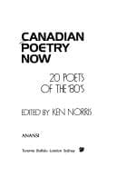 Tapa de Canadian poetry now