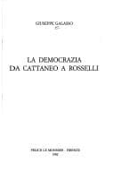 Tapa de La democrazia da Cattaneo a Rosselli