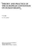Tapa de Theory and practice of the European Convention on Human Rights
