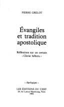 Tapa de Evangiles et tradition apostolique