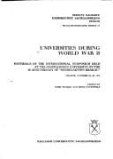 Tapa de Universities during World War II