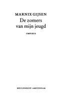 Tapa de De zomers van mijn jeugd
