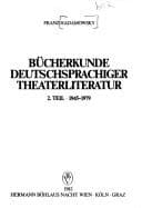 Tapa de Bücherkunde deutschsprachiger Theaterliteratur