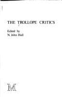 Tapa de The Trollope critics