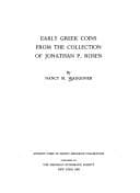 Tapa de Early Greek coins from the collection of Jonathan P. Rosen