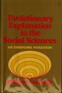 Tapa de Evolutionary explanation in the social sciences
