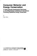 Tapa de Consumer behavior and energy conservation