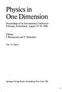 Tapa de Physics in one dimension