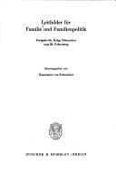 Tapa de Leitbilder für Familie und Familienpolitik