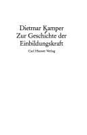 Tapa de Zur Geschichte der Einbildungskraft
