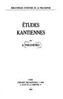 Tapa de Etudes kantiennes