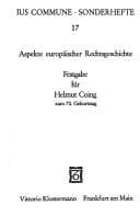Tapa de Aspekte europäischer Rechtsgeschichte