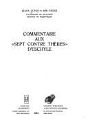Tapa de Commentaire aux "Sept contre Thèbes" d'Eschyle