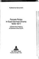 Tapa de Female roles in East German drama, 1949-1977