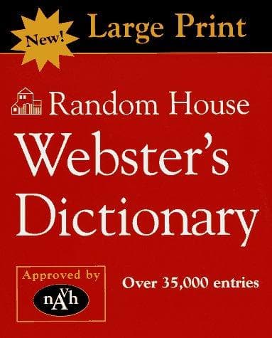 Tapa de Random House Webster's Dictionary--Large Print Edition (PB)