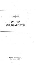 Tapa de Wstęp do semiotyki