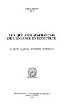Tapa de Lexique anglais-français de l'enfance en difficulté