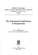Tapa de The international implications of Reaganomics