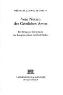 Tapa de Vom Nutzen des geistlichen Amtes