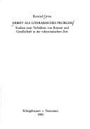 Tapa de Arbeit als literarisches Problem