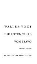 Tapa de Die roten Tiere von Tsavo