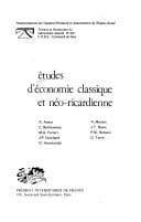 Tapa de Etudes d'économie classique et néo-ricardienne