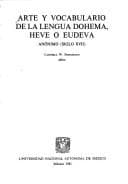 Tapa de Arte y vocabulario de la lengua dohema, heve, o eudeva