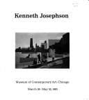 Tapa de Kenneth Josephson, Museum of Contemporary Art, Chicago, March 26-May 22, 1983