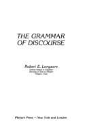 Tapa de The grammar of discourse