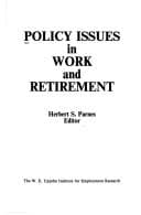 Tapa de Policy issues in work and retirement