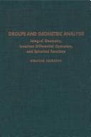 Tapa de Groups and geometric analysis