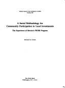 Tapa de A social methodology for community participation in local investments